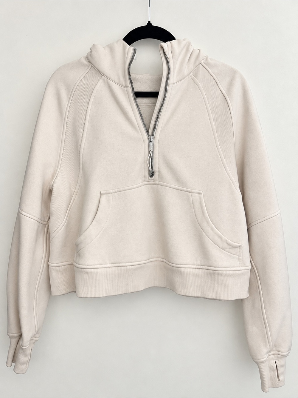 Lululemon Cream Half Zip Hoodie Pullover